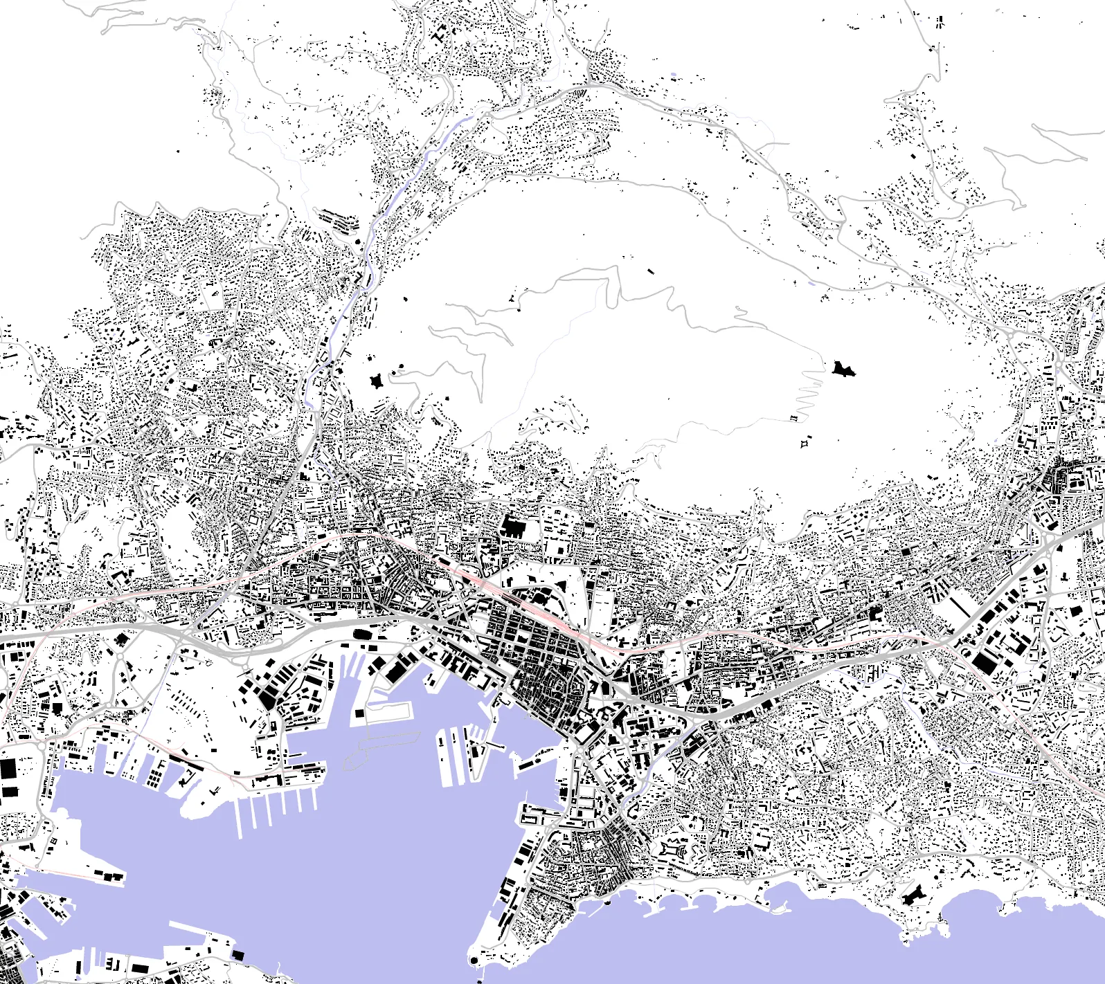 Toulon figure ground plan