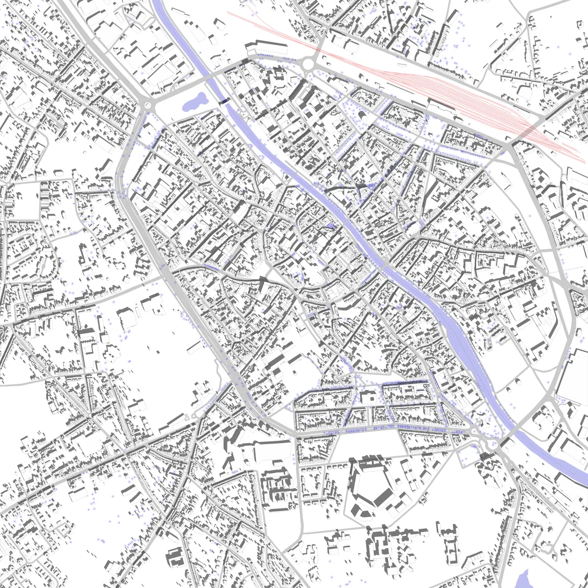 Tournai plan de situation (2,5 km)