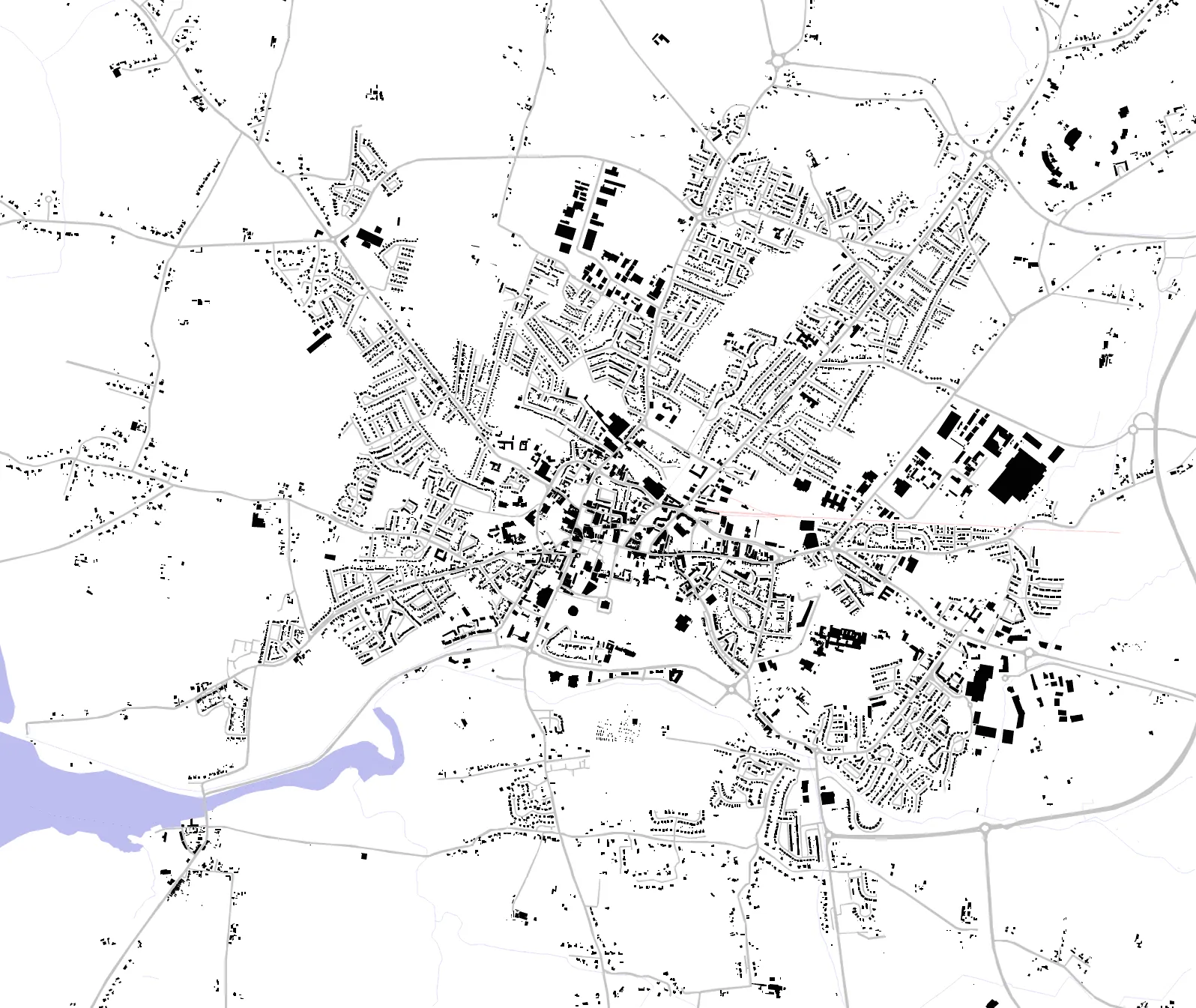 Tralee figure ground plan
