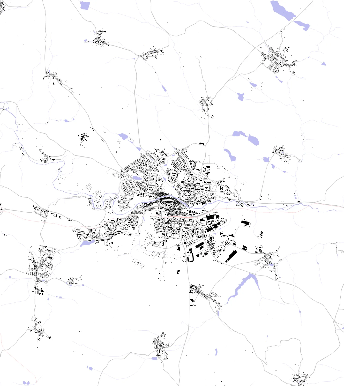 Třebíč figure ground plan