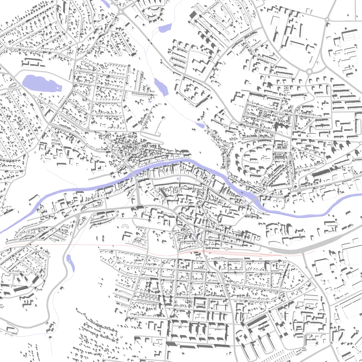 Třebíč site plan (2.5 km)