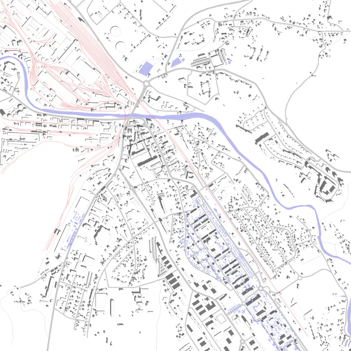 Třinec site plan (2.5 km)