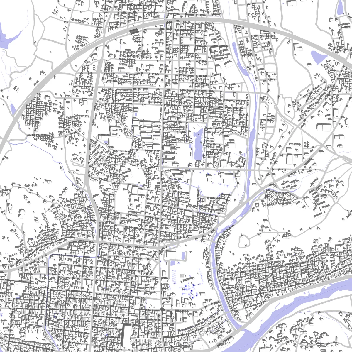 津山 敷地図 (2.5 km)