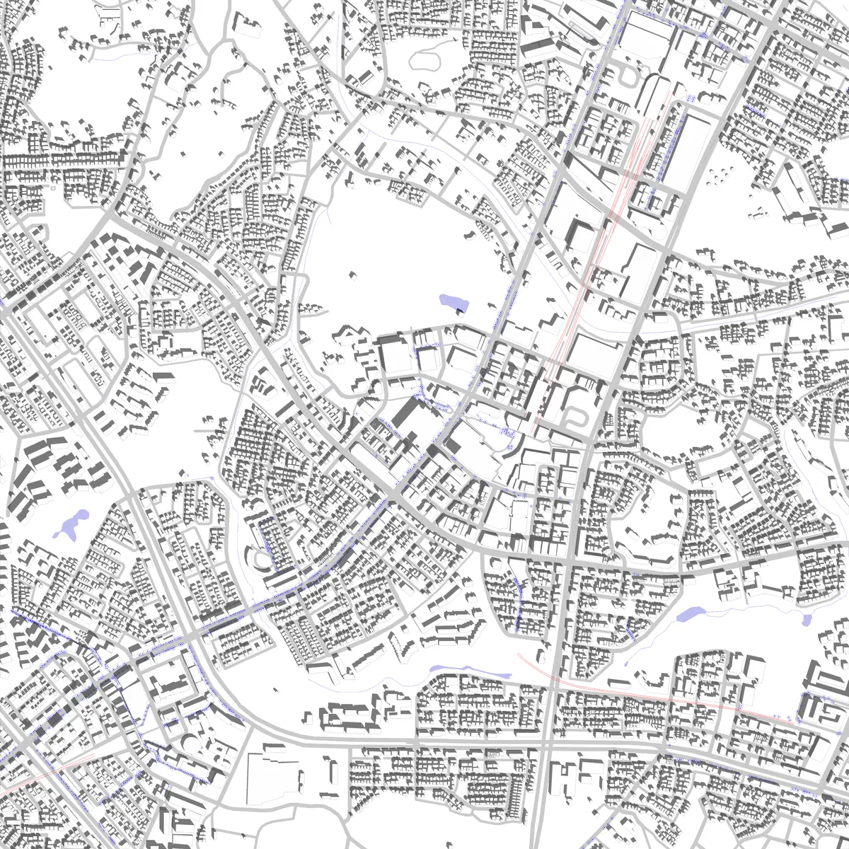 都筑区 敷地図 (2.5 km)