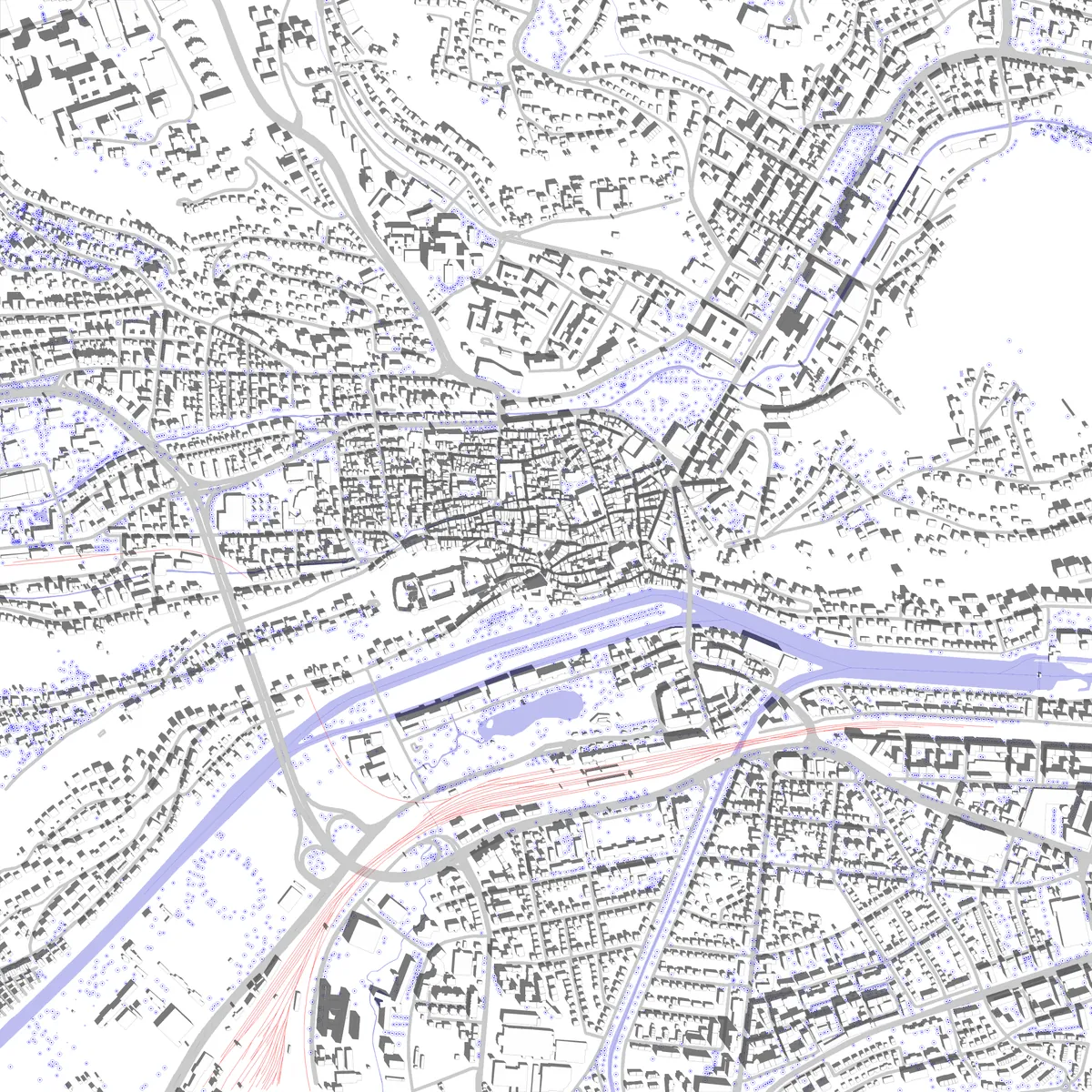 Tübingen site plan (2.5 km)