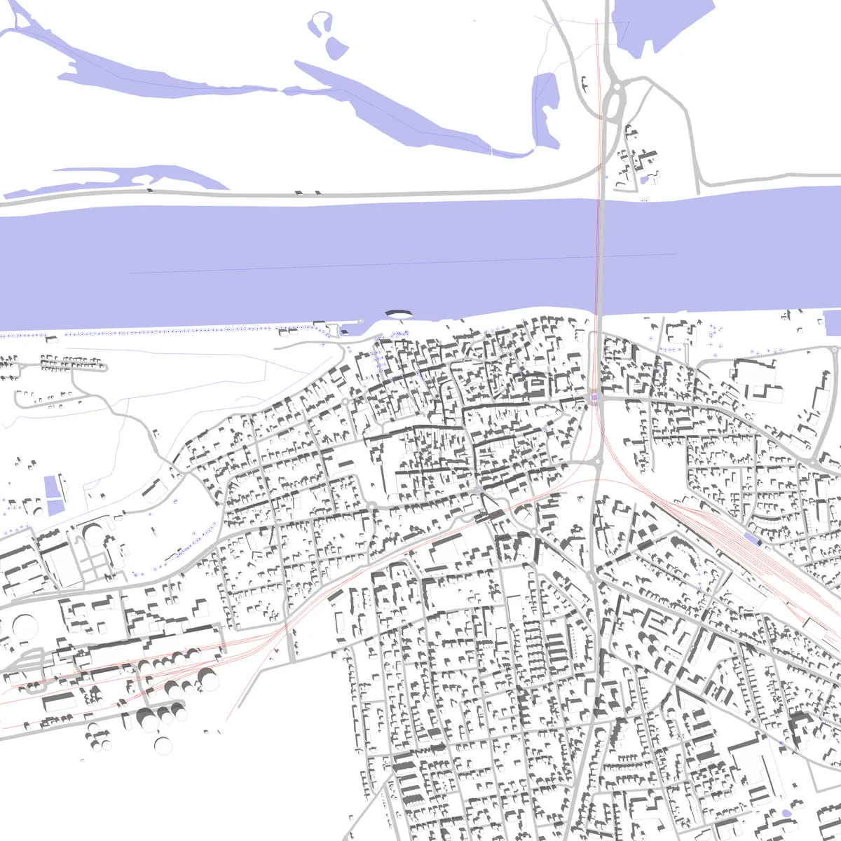 Tulln an der Donau Lageplan (2,5 km)