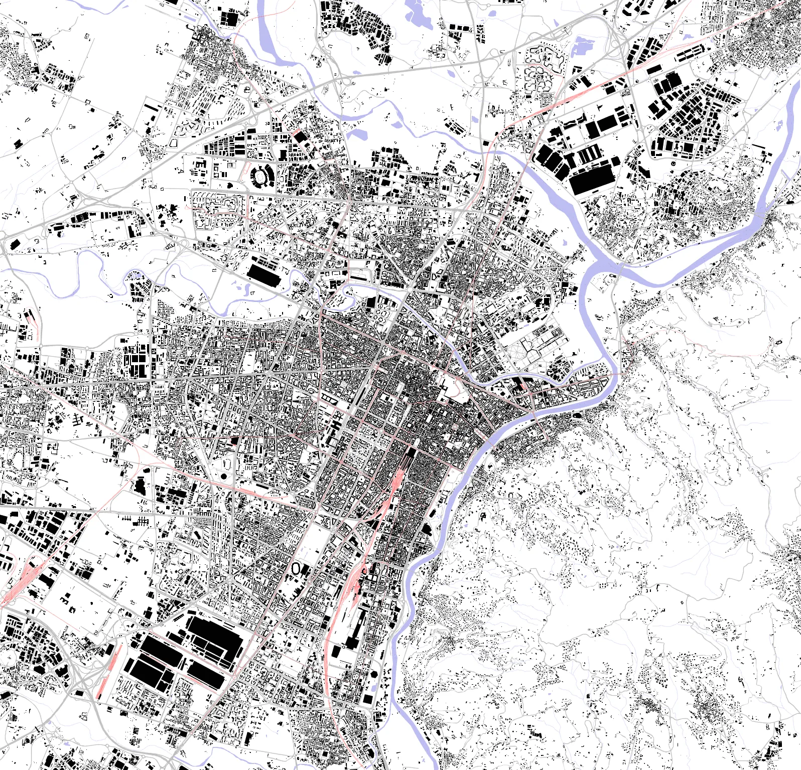 Turin figure ground plan