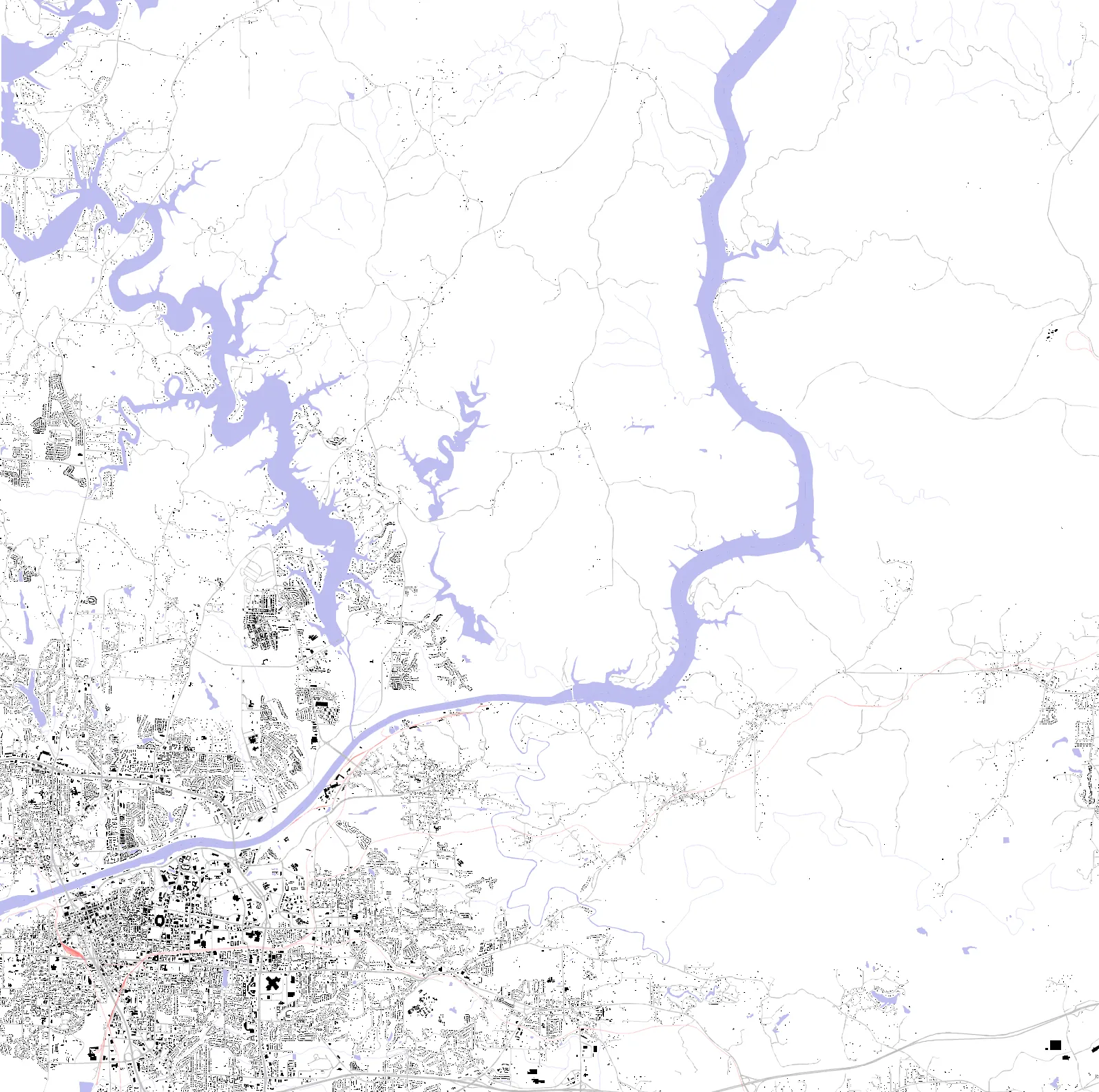 Tuscaloosa figure ground plan