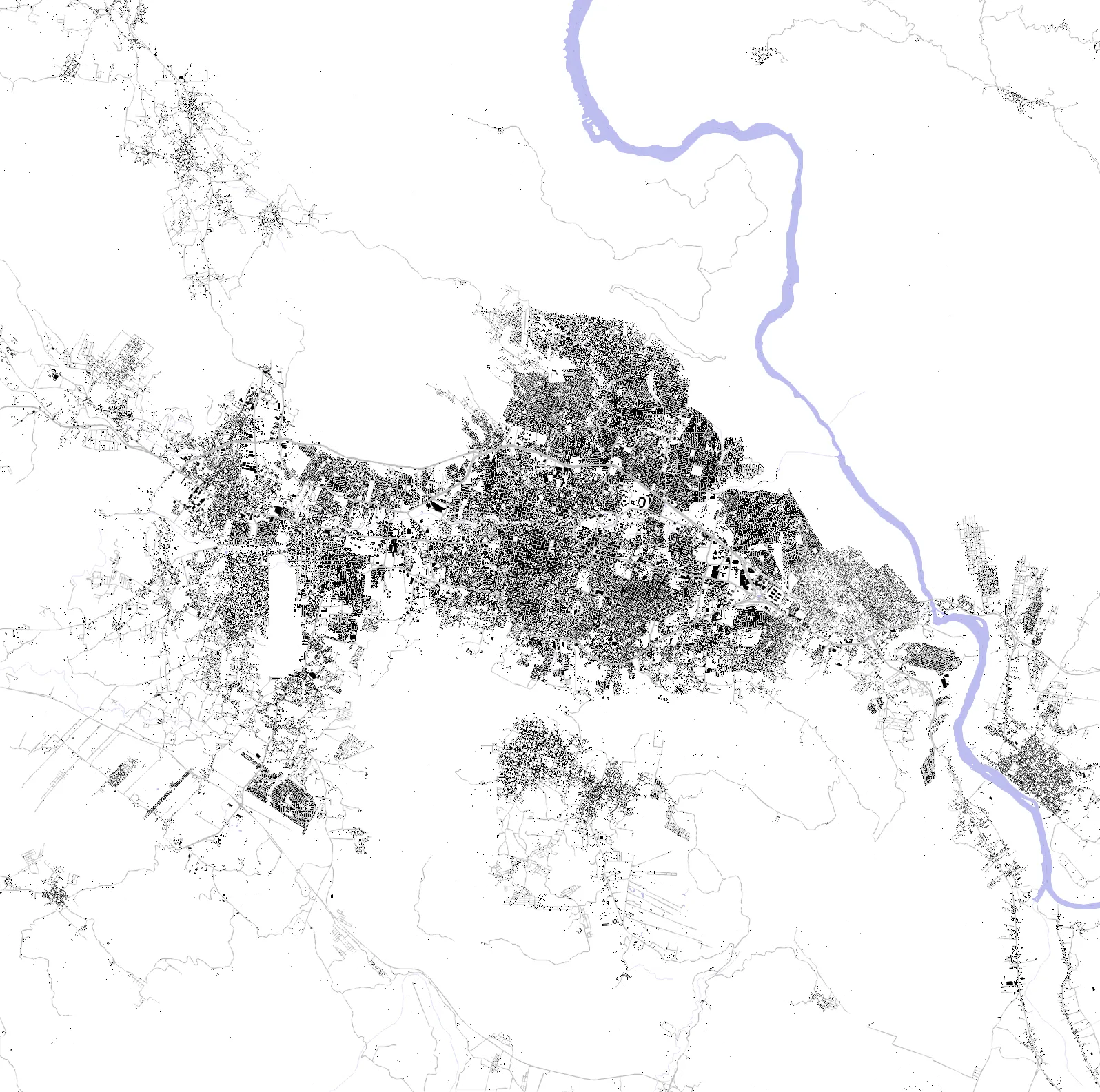Tuxtla Gutiérrez figure ground plan