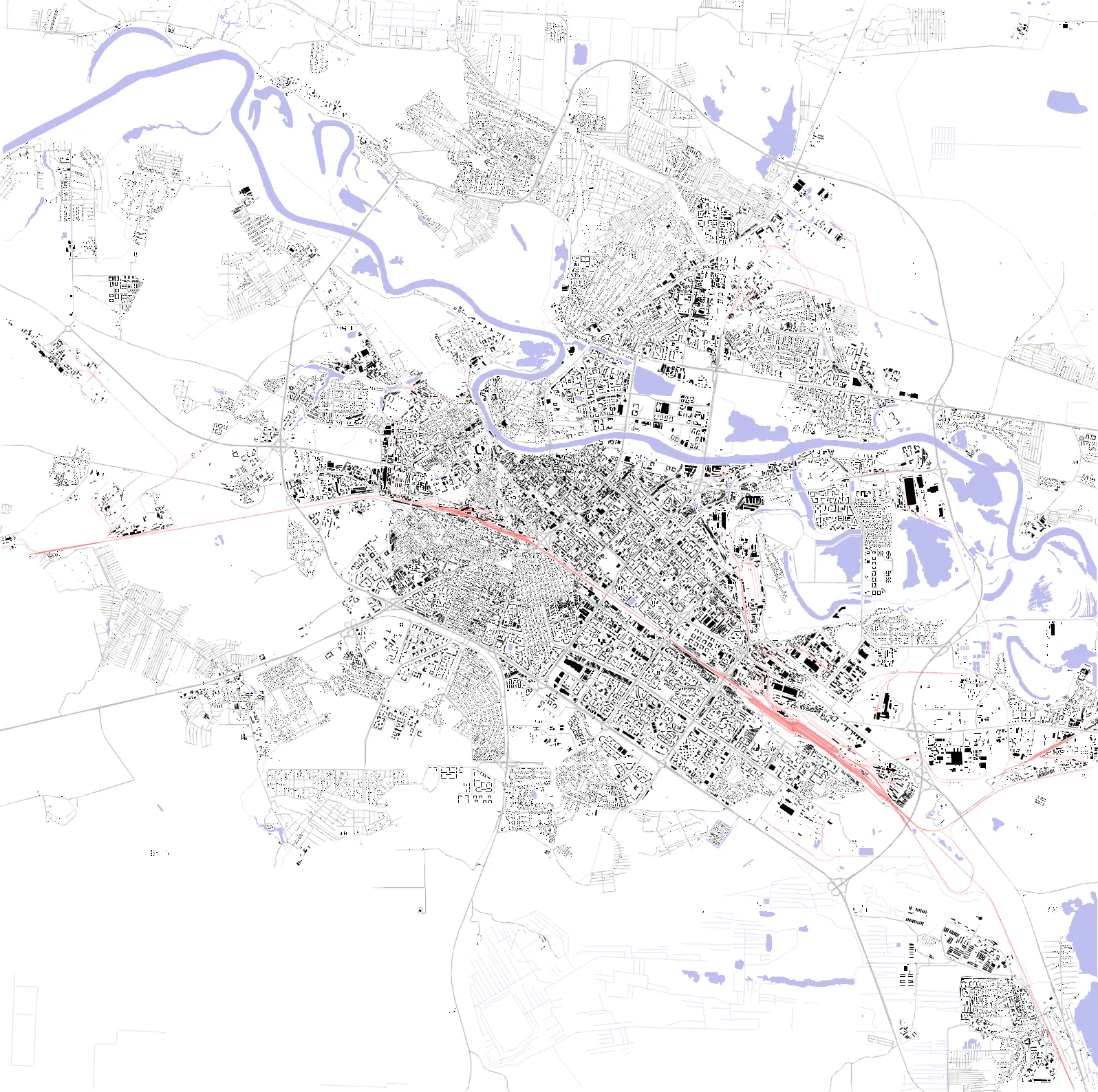 Tyumen figure ground plan