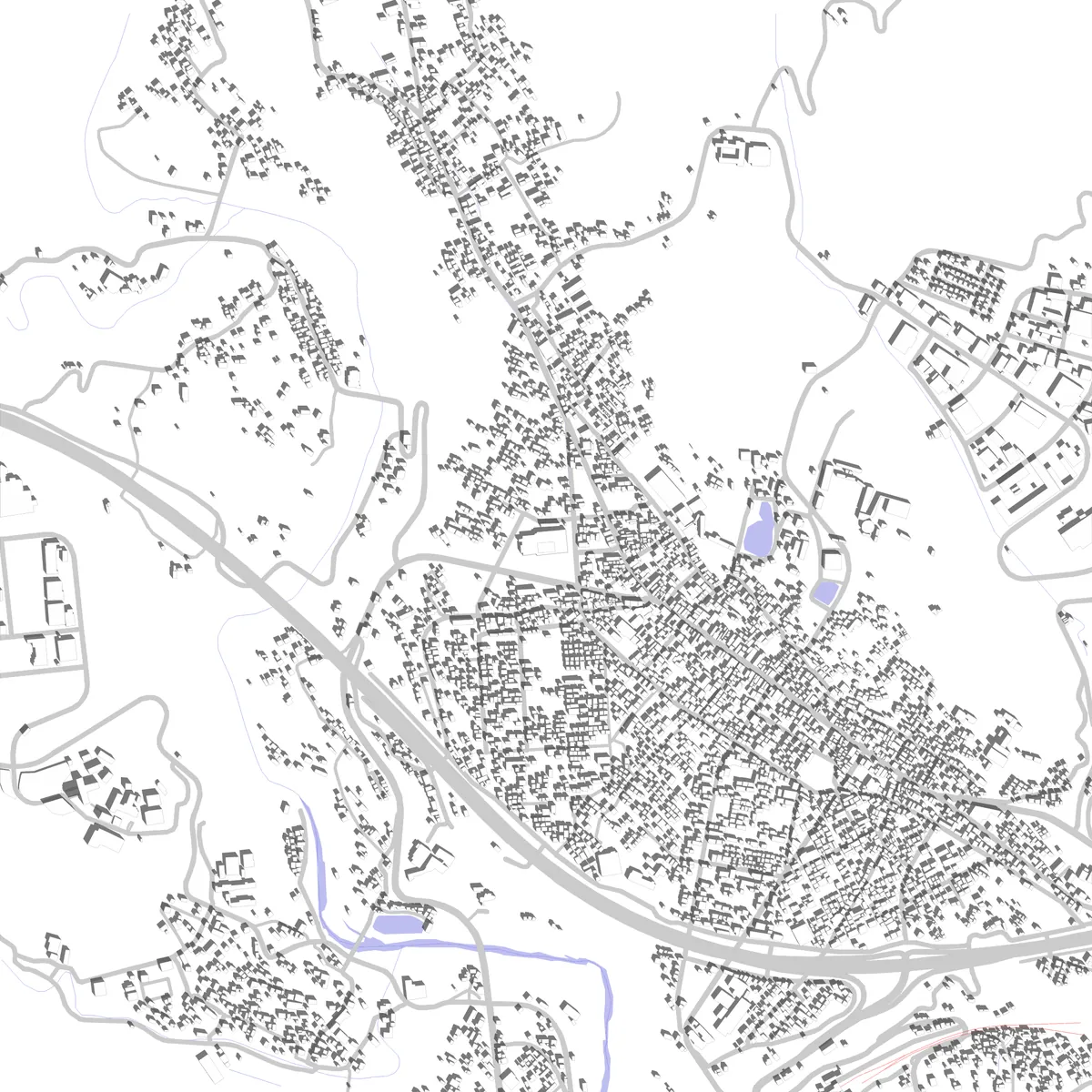 Uenohara site plan (2.5 km)