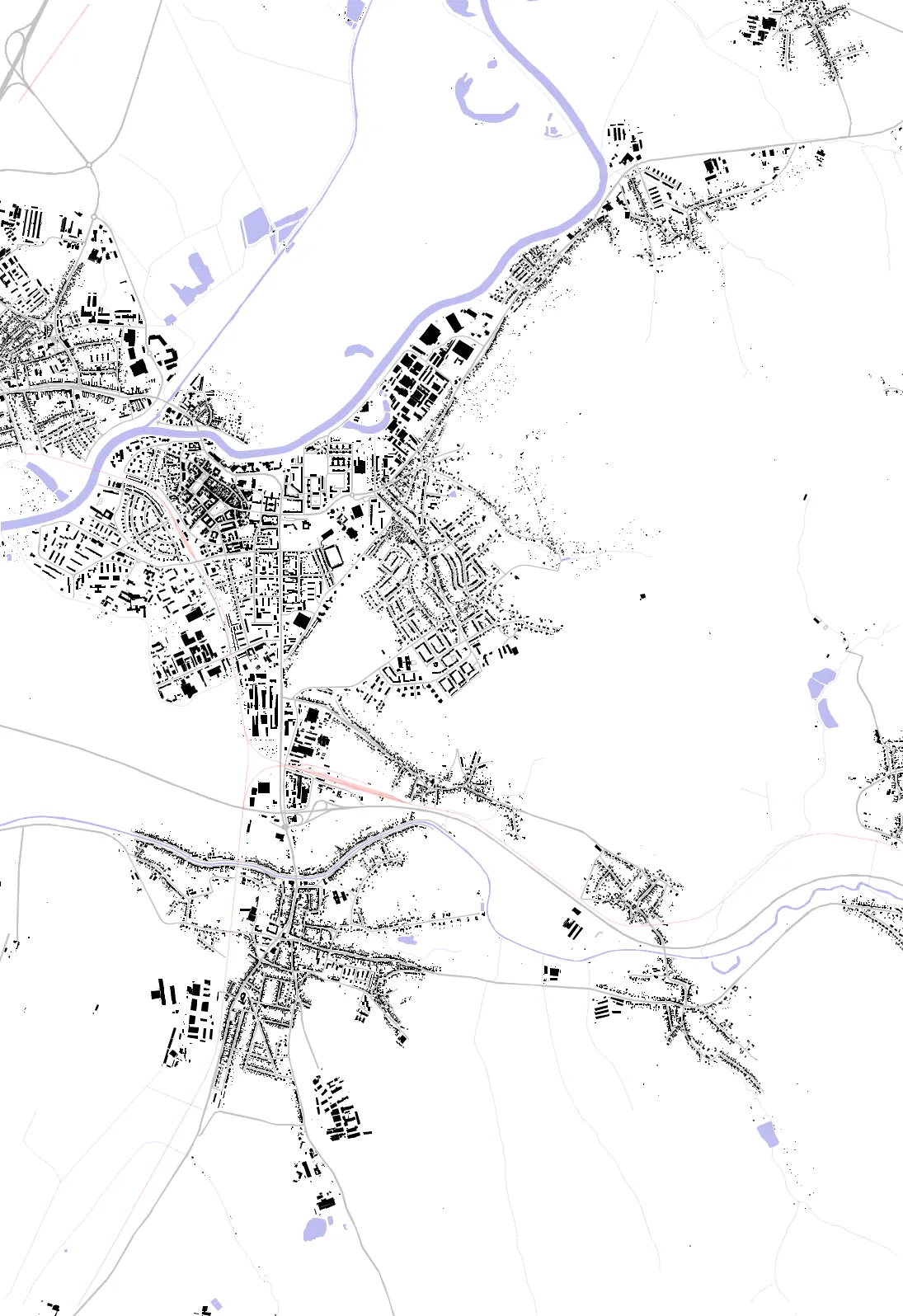 Uherské Hradiště figure ground plan