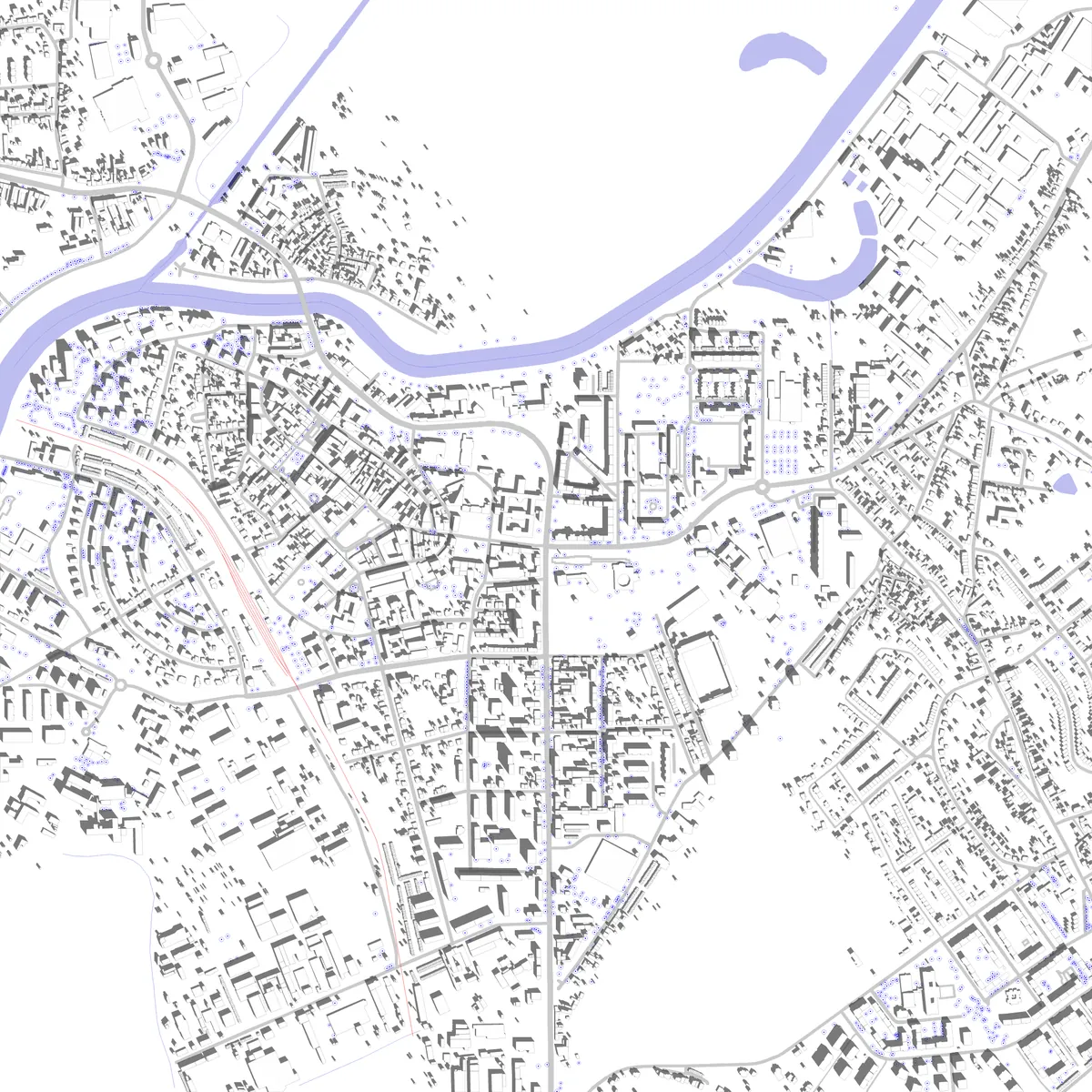 Uherské Hradiště site plan (2.5 km)
