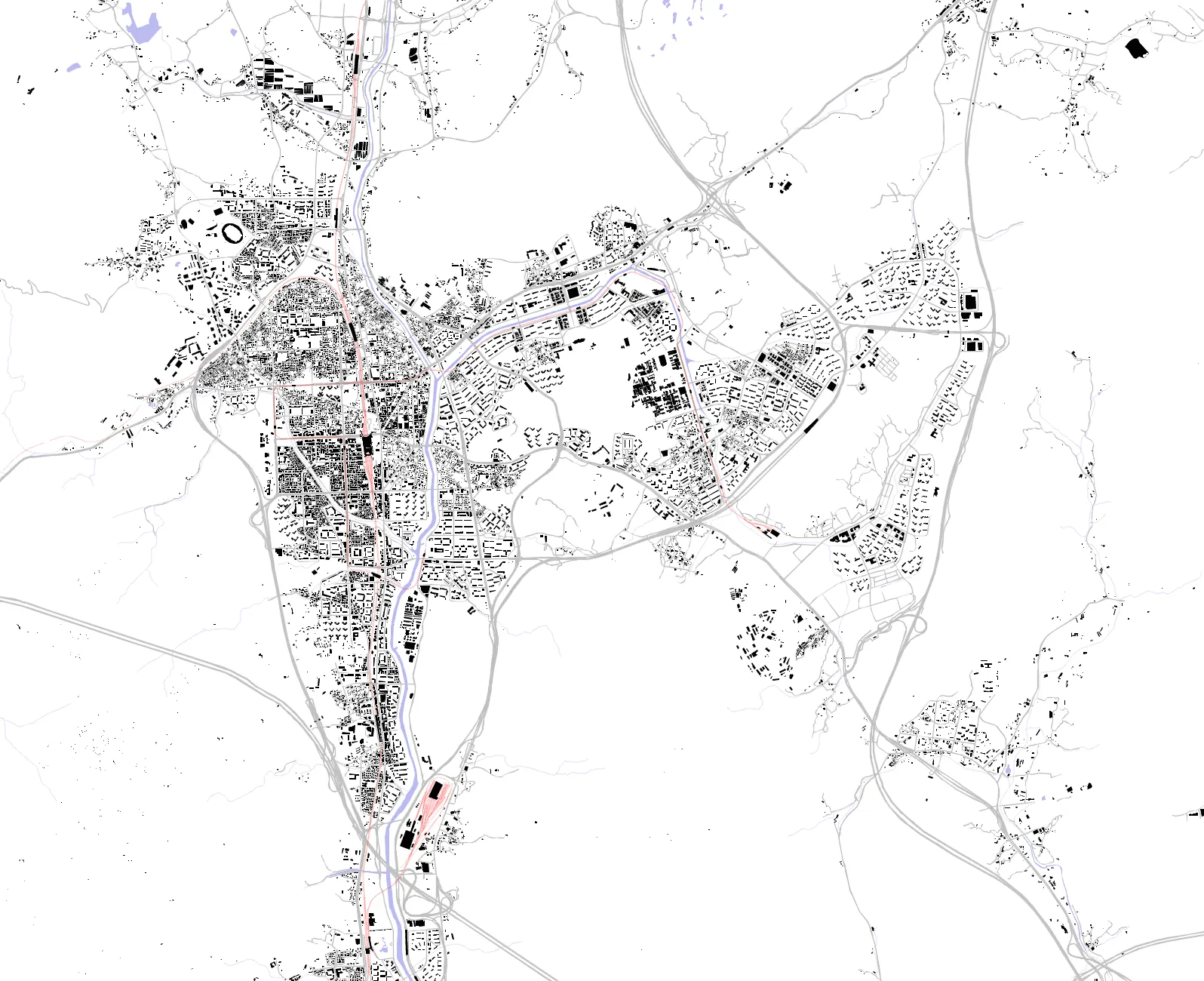 Uijeongbu figure ground plan