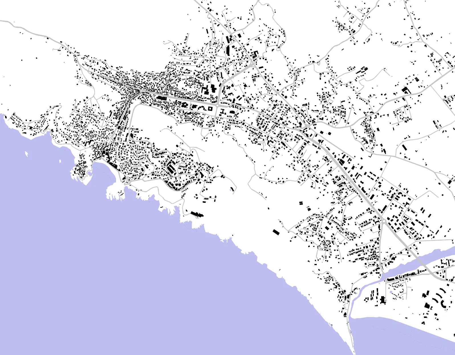 Ulcinj figure ground plan