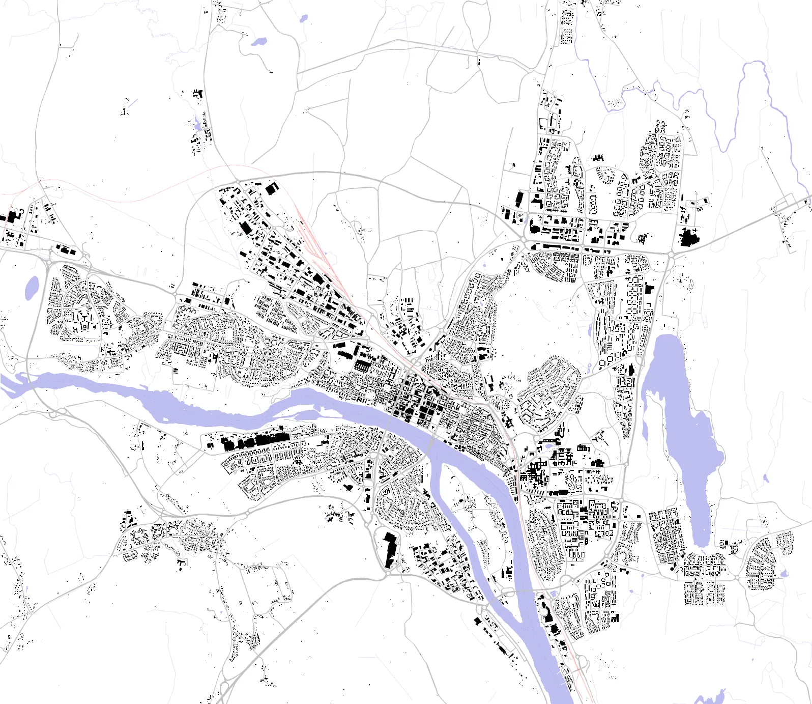 Umeå figure ground plan