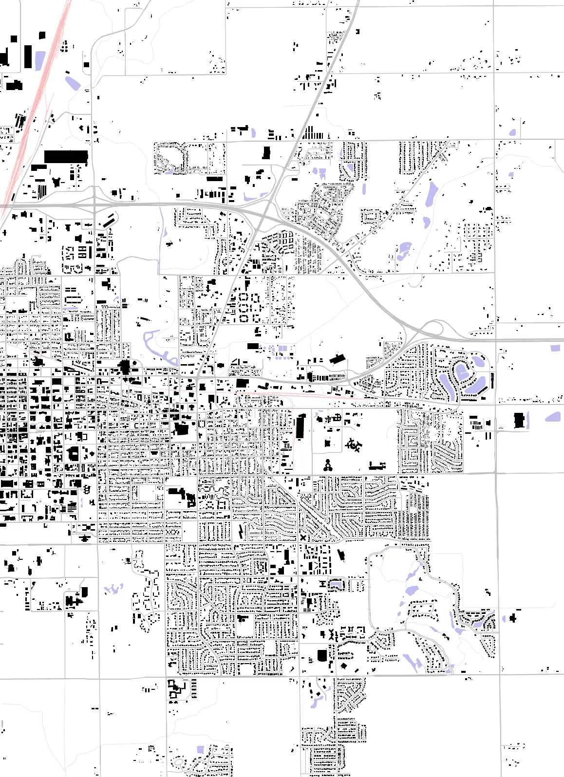 Urbana figure ground plan