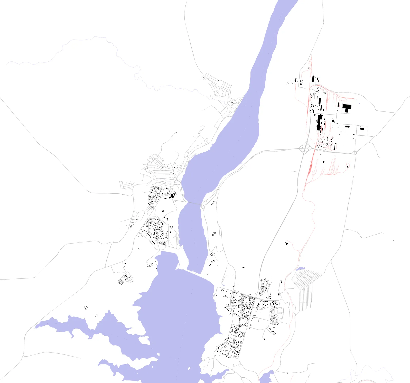 Ust-Ilimsk figure ground plan