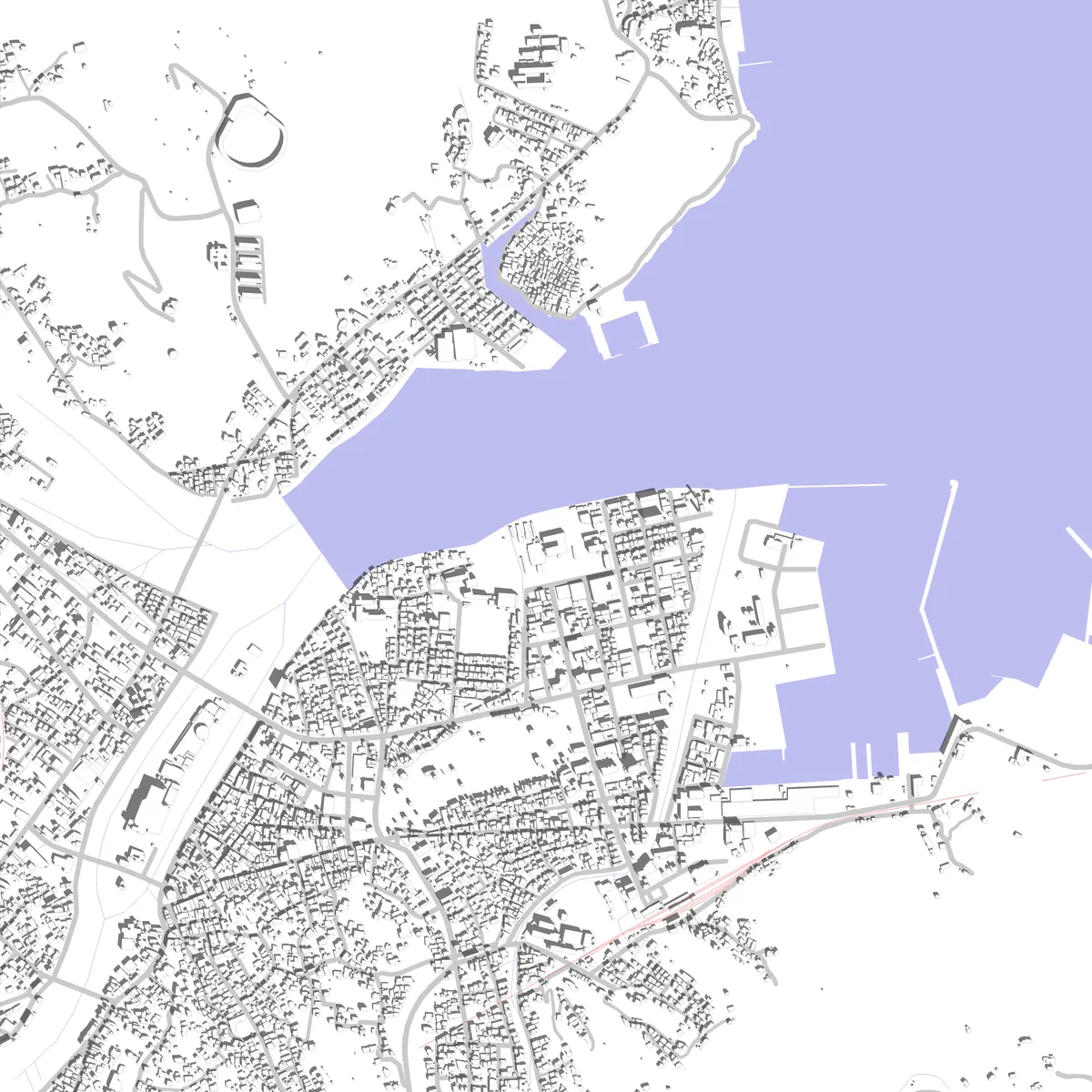 臼杵 敷地図 (2.5 km)