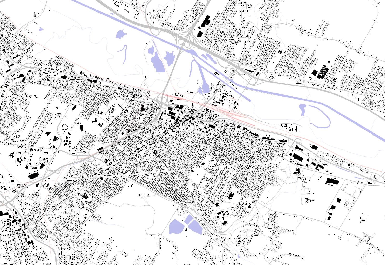 Utica figure ground plan