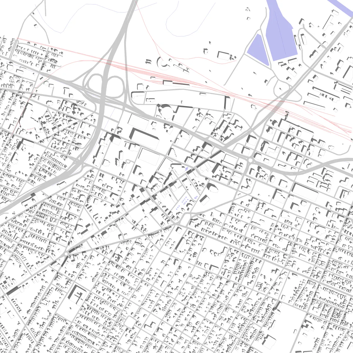 Utica site plan (2.5 km)