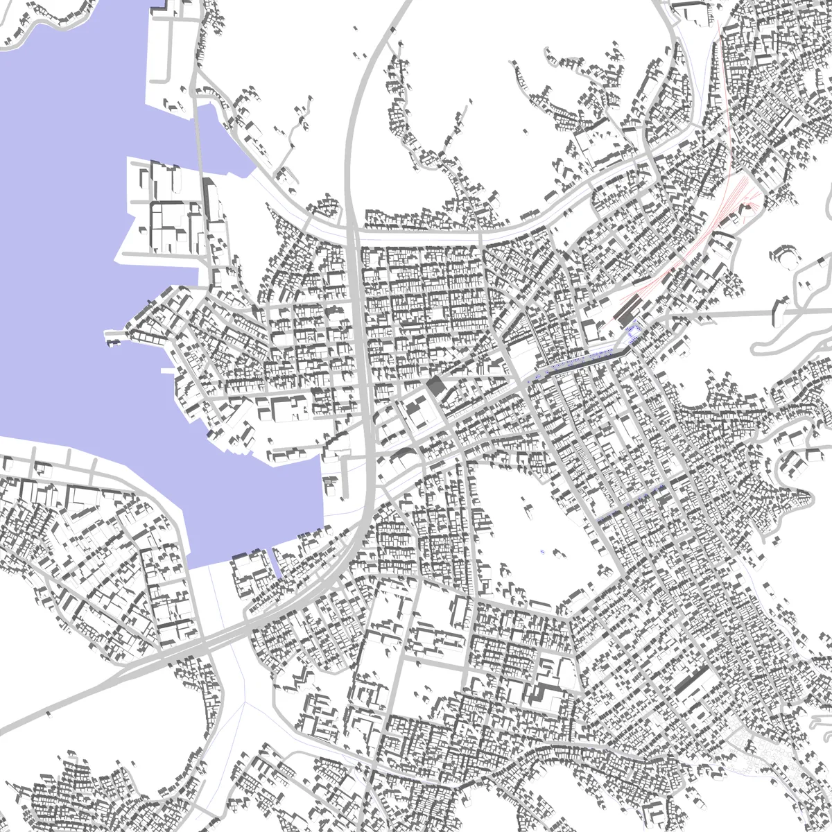 宇和島 敷地図 (2.5 km)