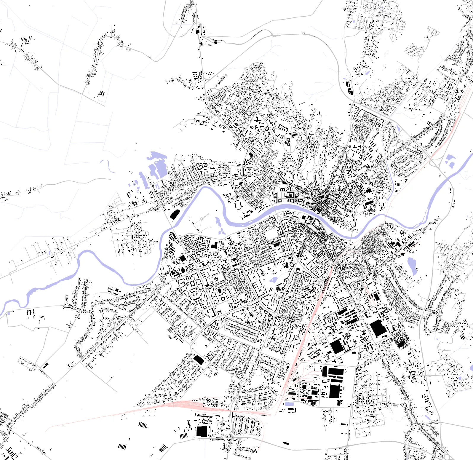 Uzhhorod figure ground plan