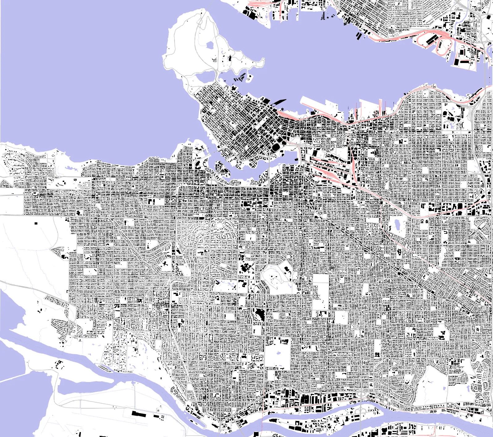Vancouver figure ground plan