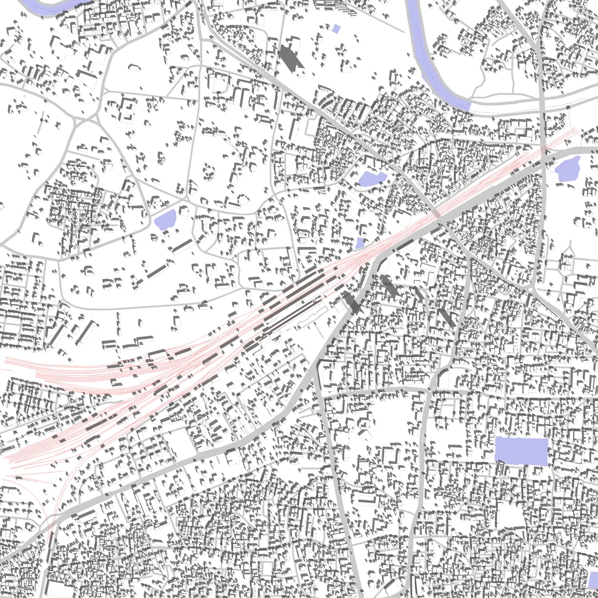 Varanasi Cantt site plan (2.5 km)