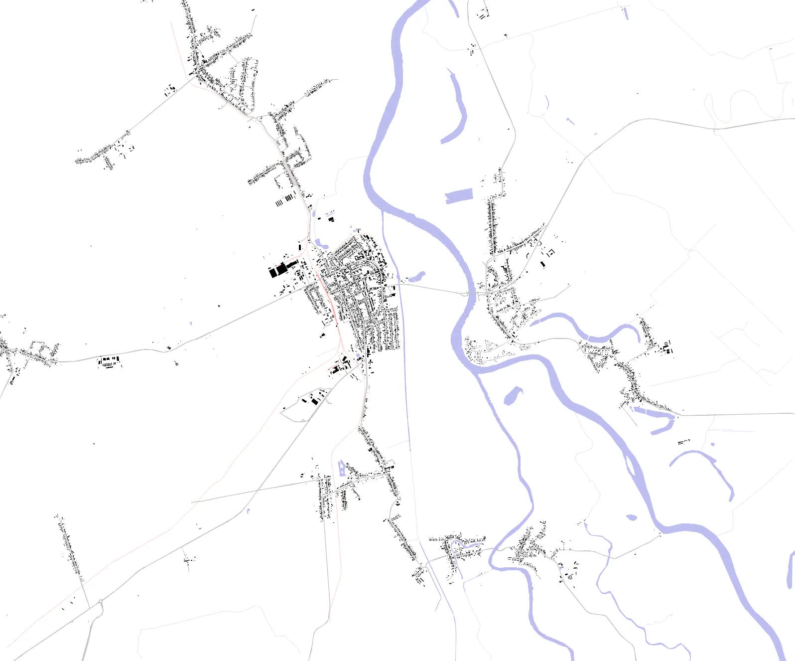 Vásárosnamény figure ground plan