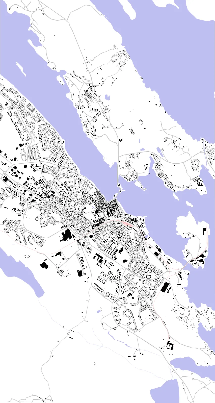 Västervik figure ground plan