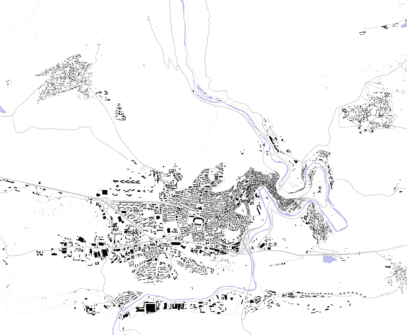 Veliko Tarnovo figure ground plan