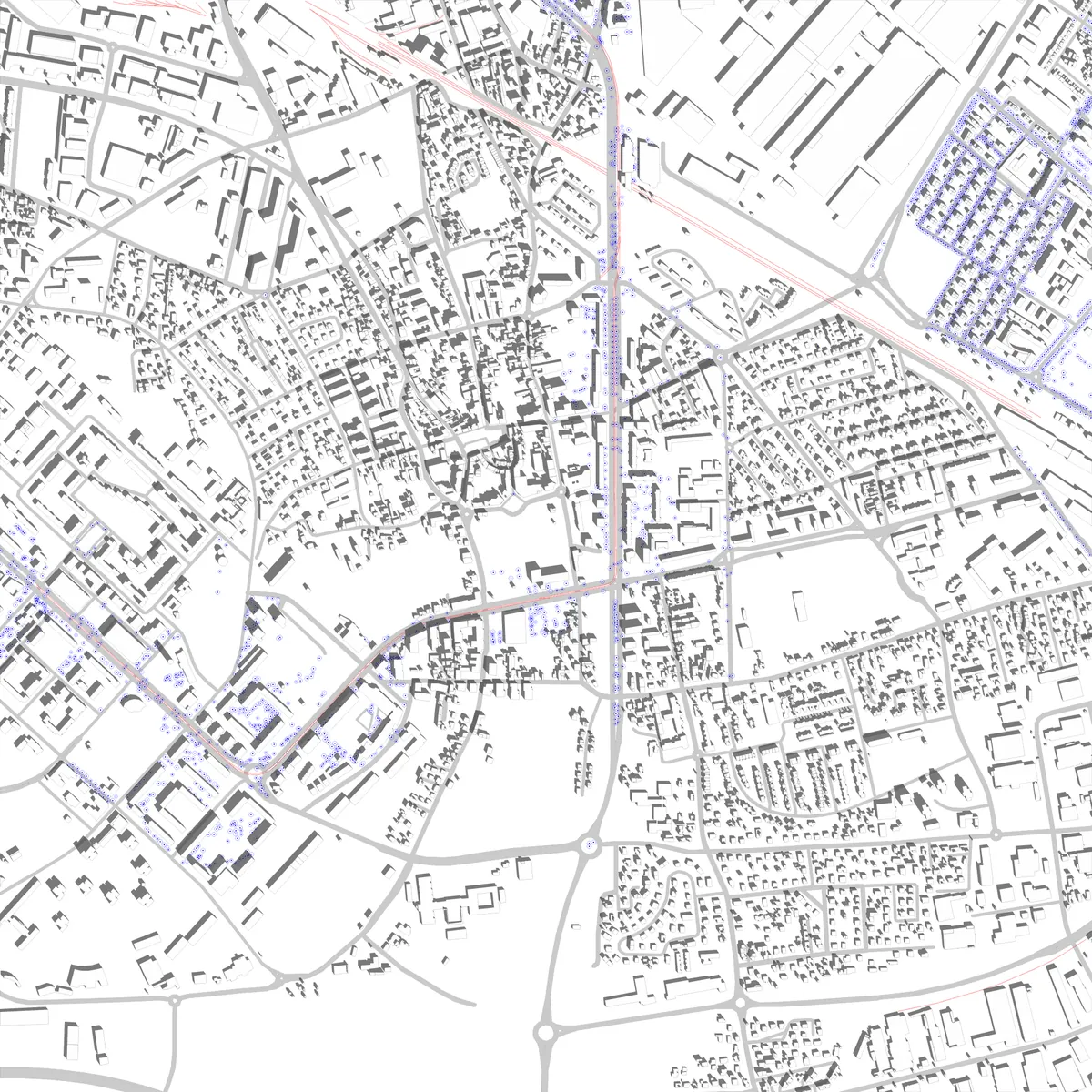 Vénissieux plan de situation (2,5 km)