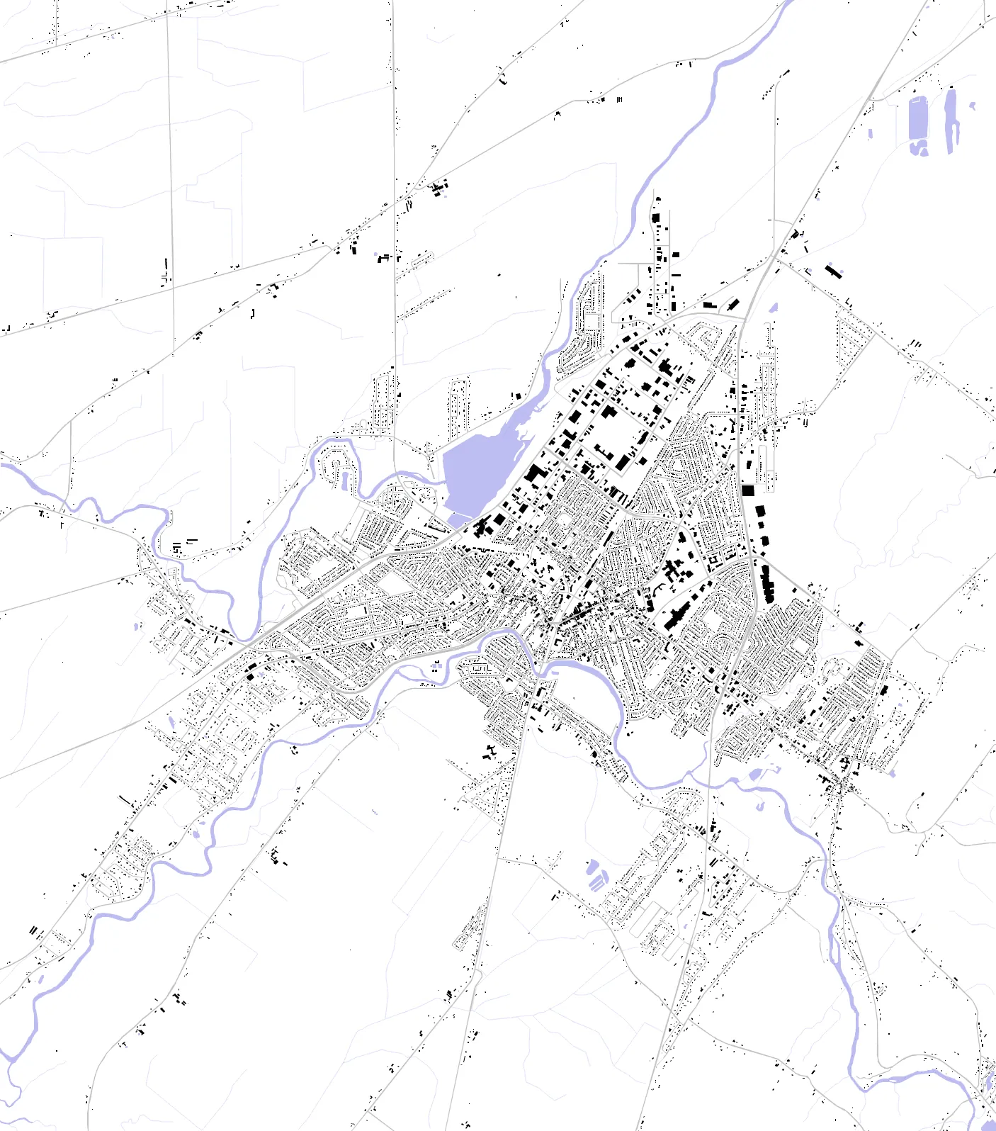 Victoriaville figure ground plan