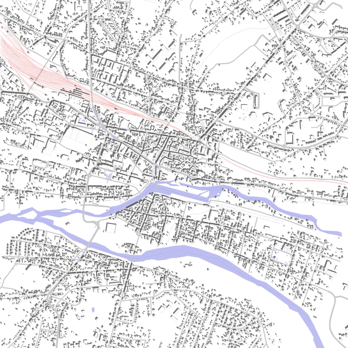 Vierzon plan de situation (2,5 km)