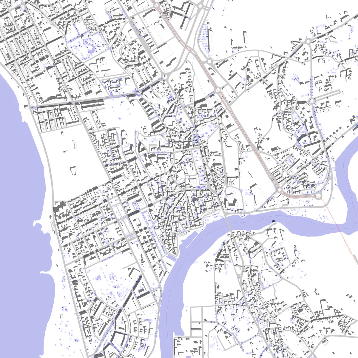 Vila do Conde site plan (2.5 km)