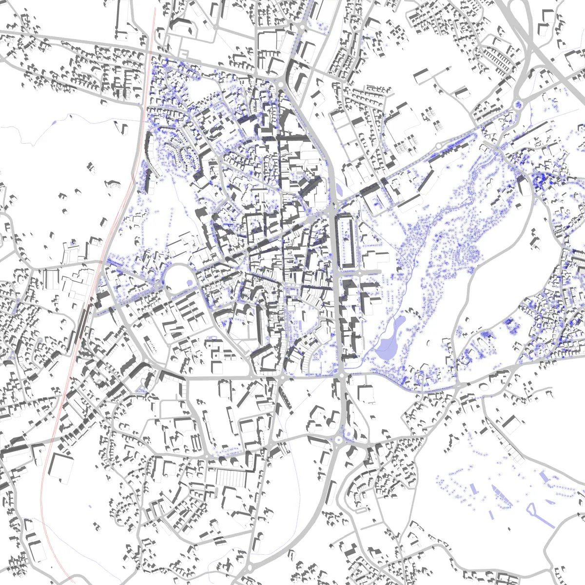 Vila Nova de Famalicão site plan (2.5 km)