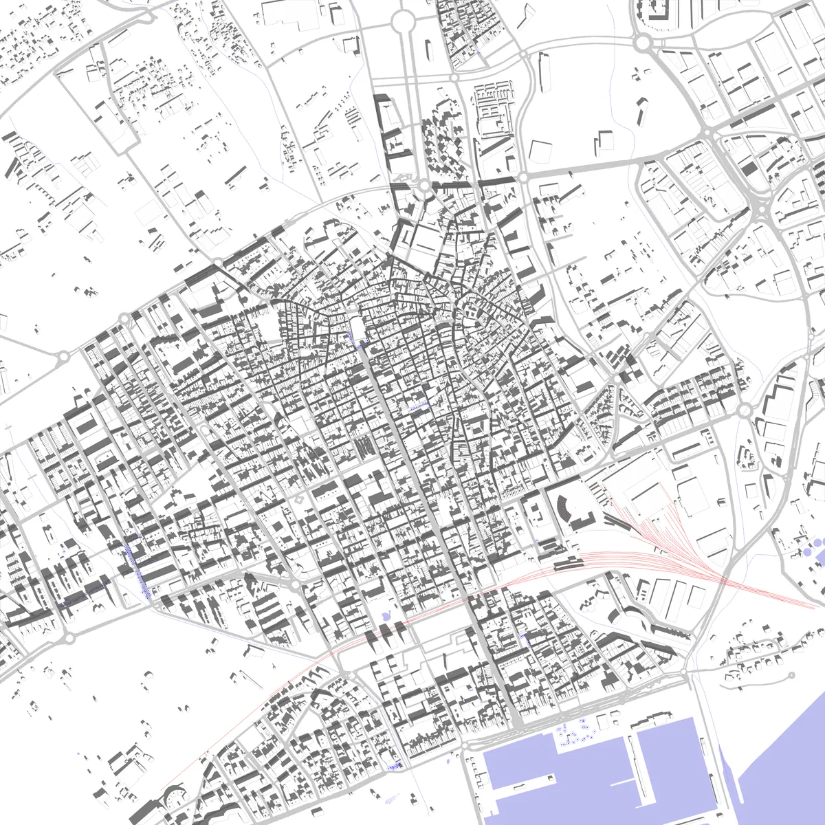 Vilanova i la Geltrú site plan (2.5 km)