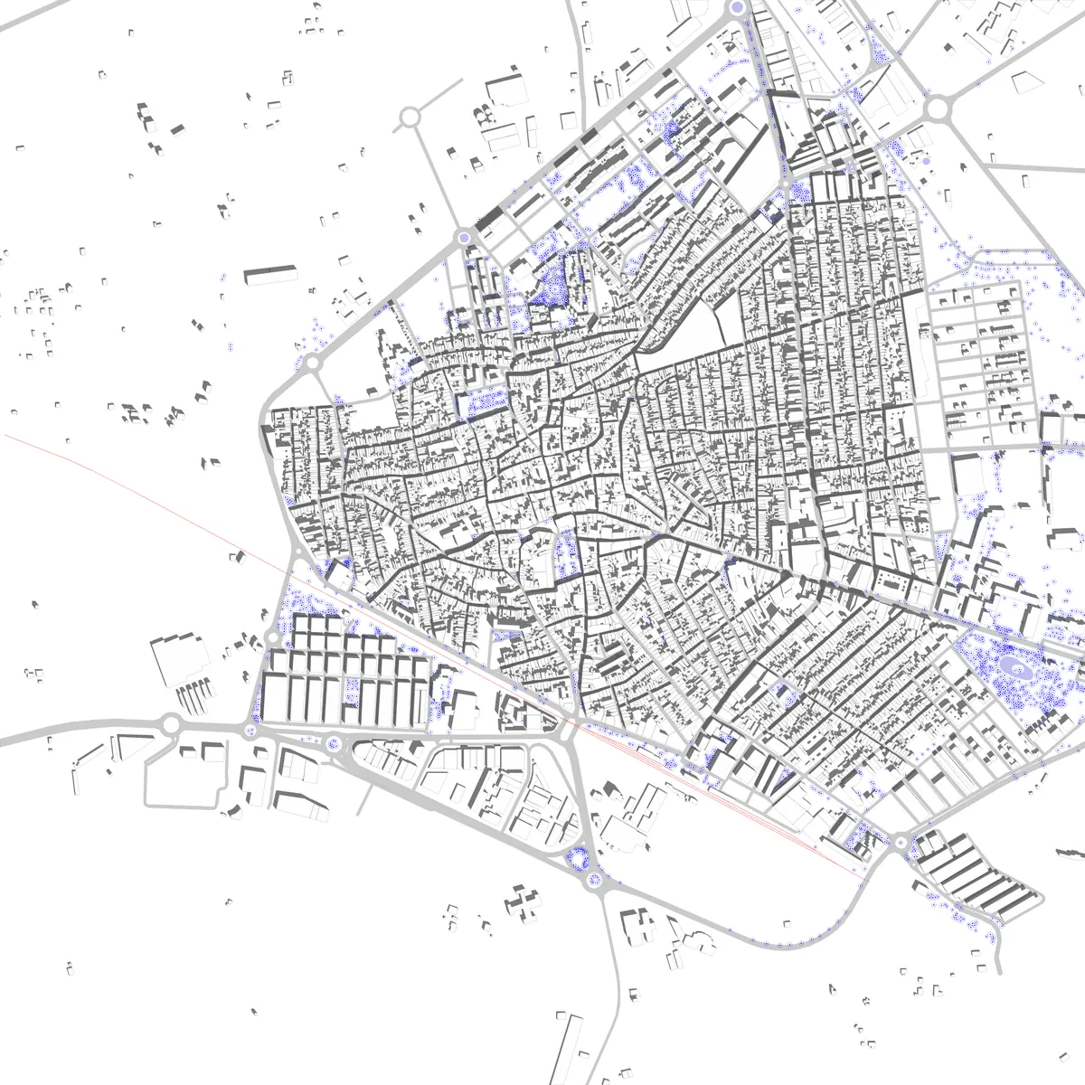 Villanueva de la Serena site plan (2.5 km)