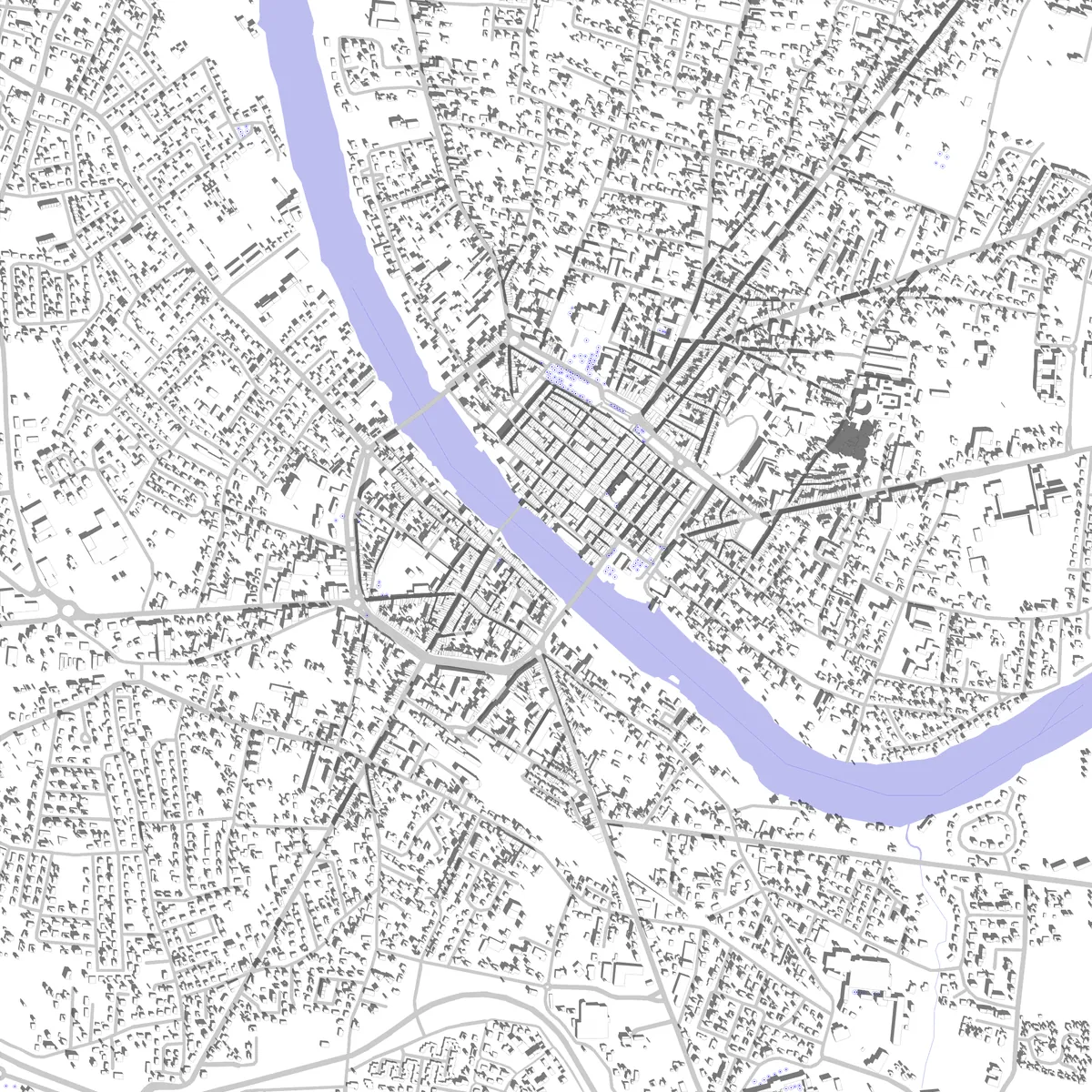 Villeneuve-sur-Lot plan de situation (2,5 km)