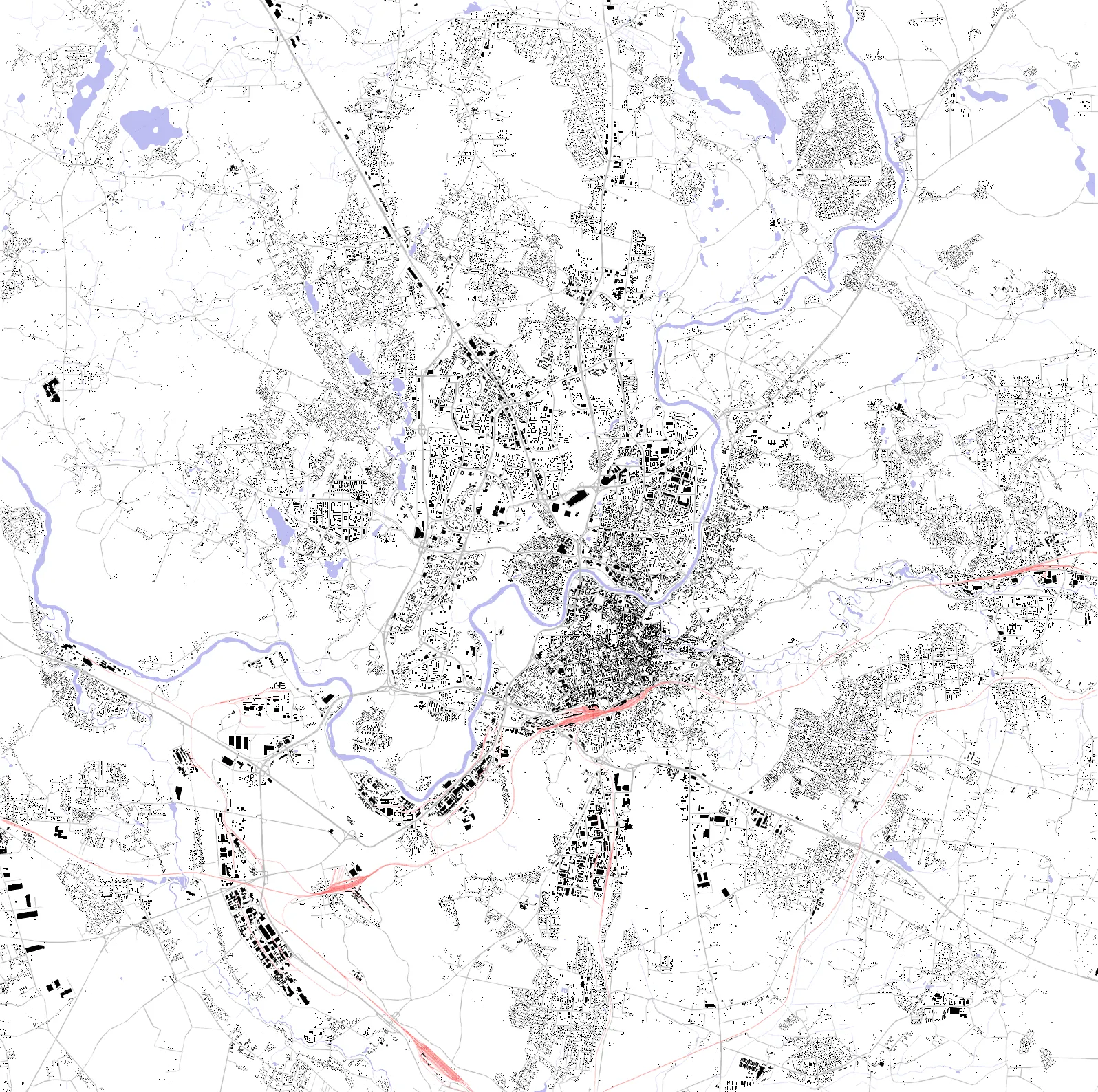 Vilnius figure ground plan