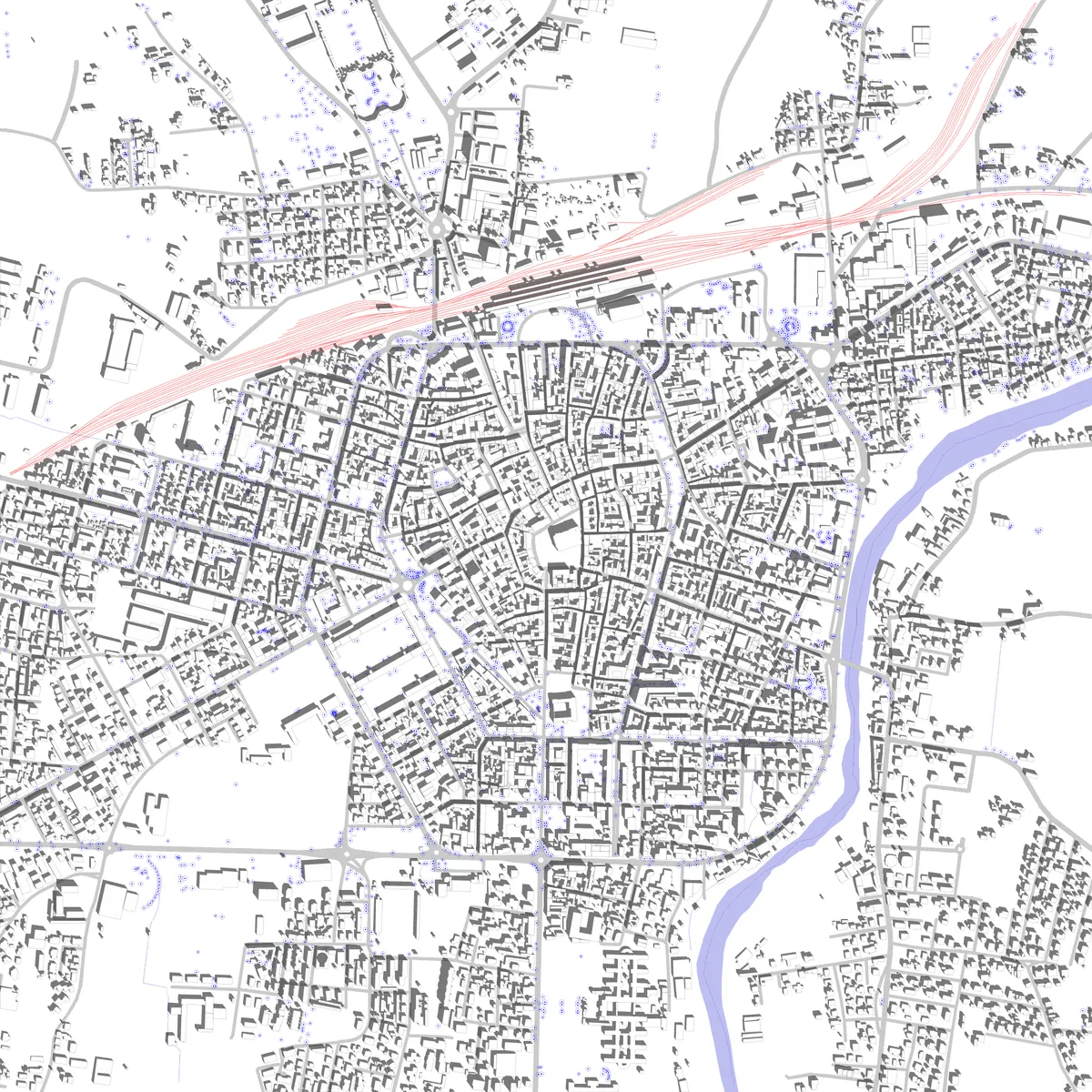 Voghera planimetria di sito (2.5 km)