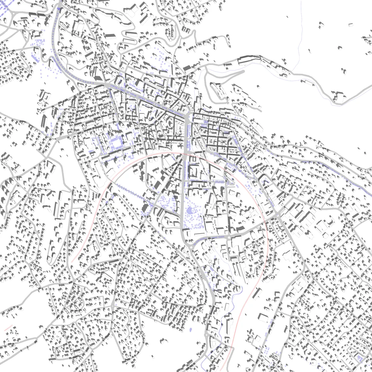 Voiron site plan (2.5 km)