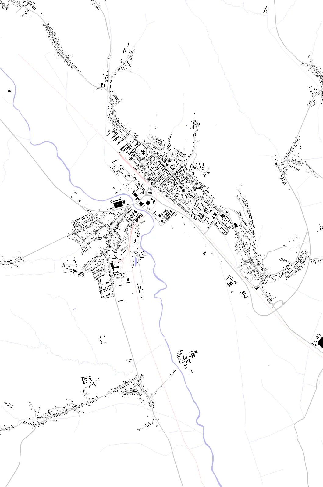 Vranov nad Topľou figure ground plan
