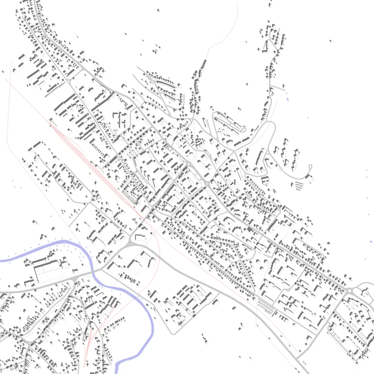 Vranov nad Topľou site plan (2,5 km)