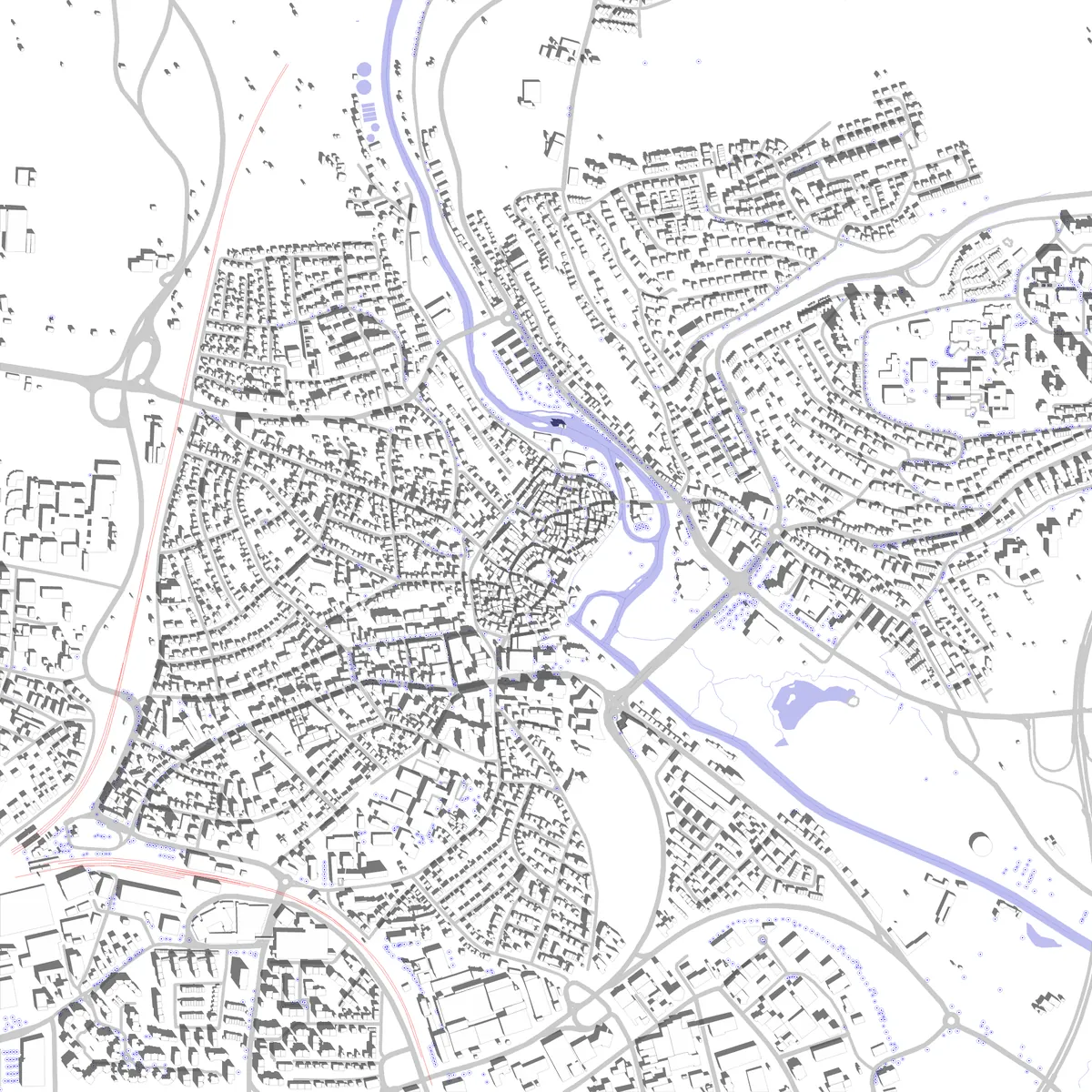 Waiblingen site plan (2.5 km)