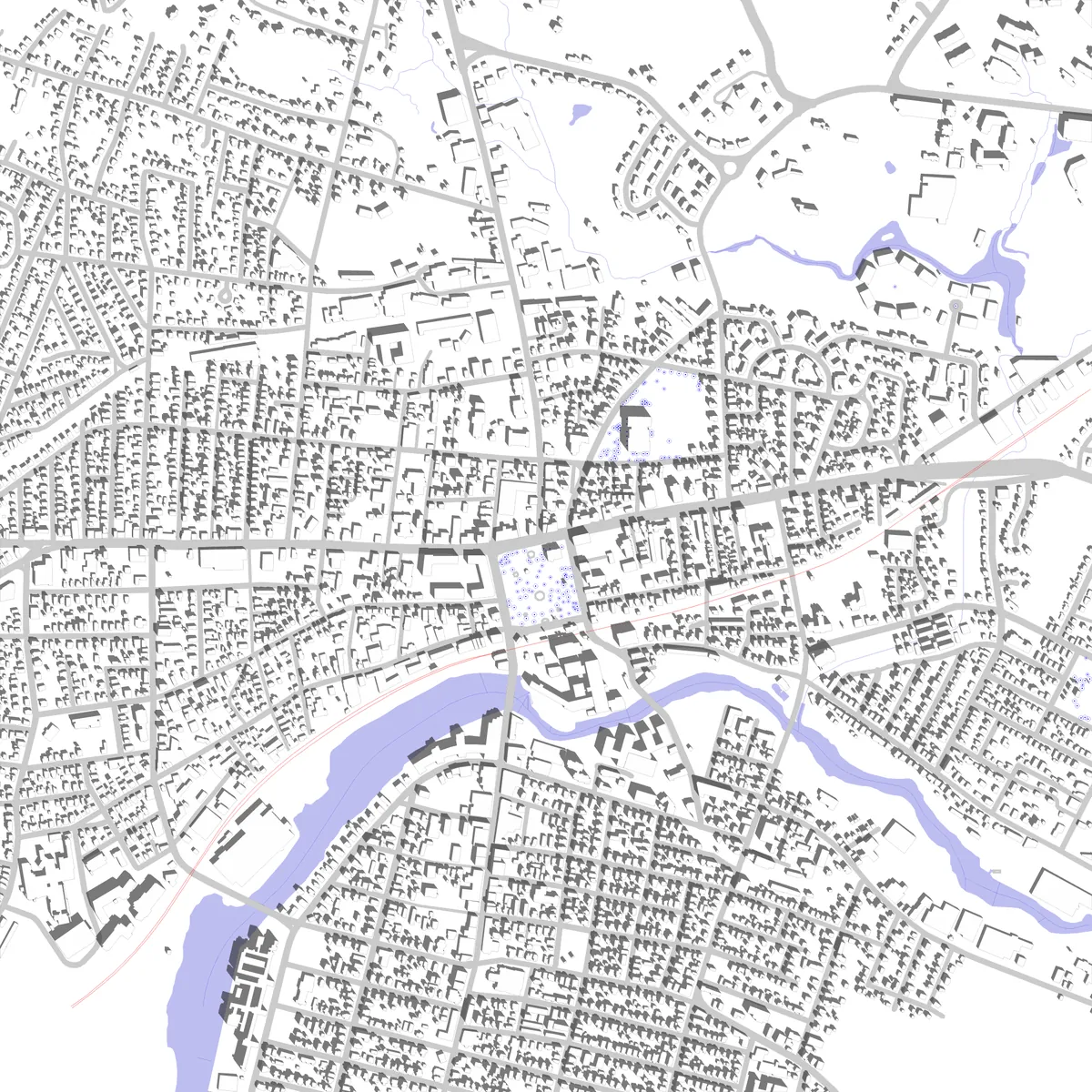Waltham site plan (2.5 km)