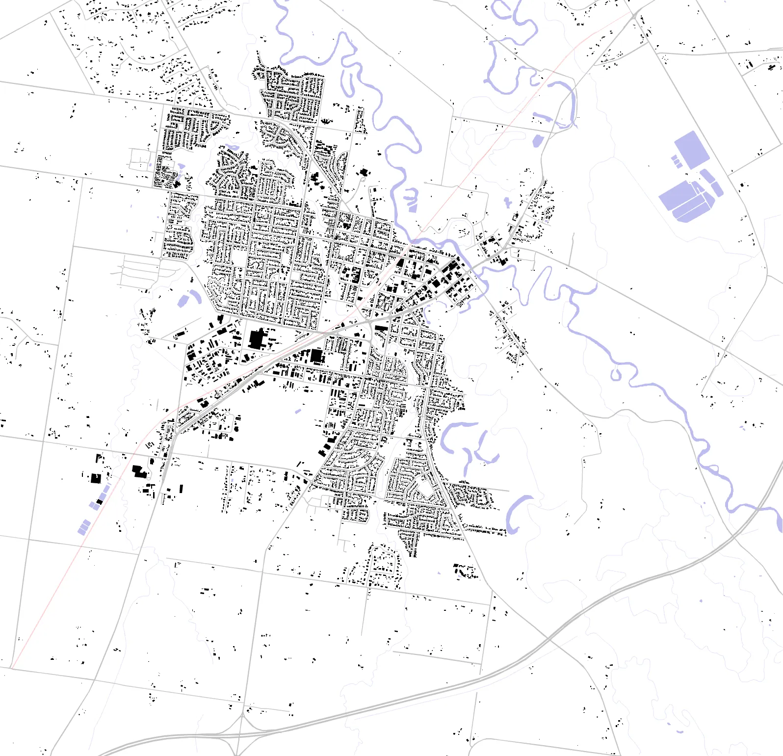 Wangaratta figure ground plan