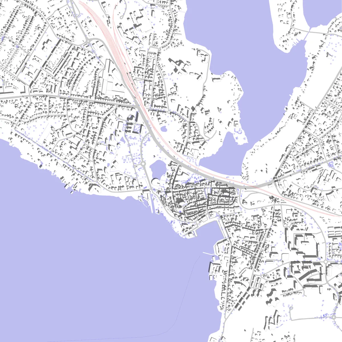Waren (Müritz) site plan (2.5 km)