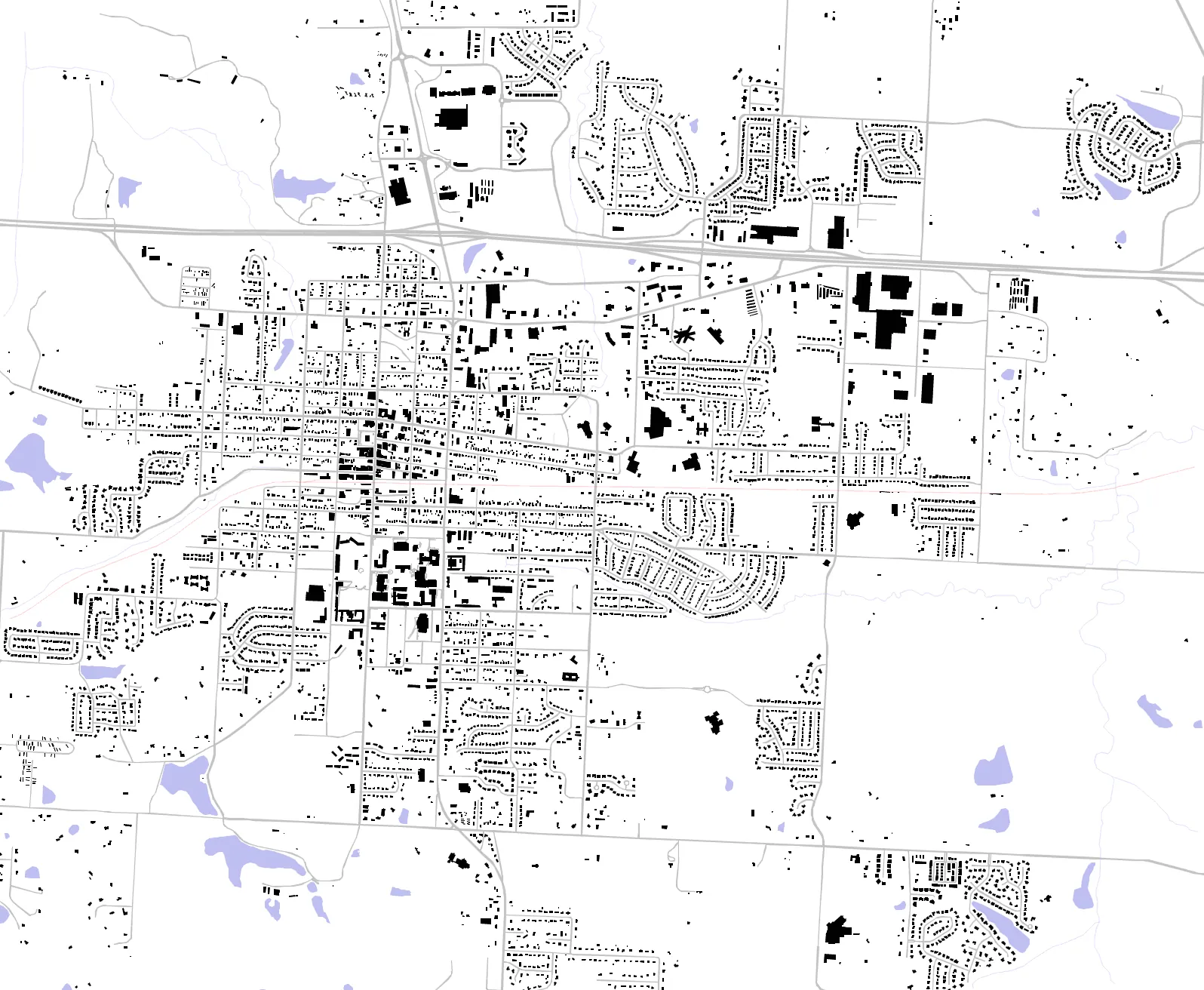 Warrensburg figure ground plan